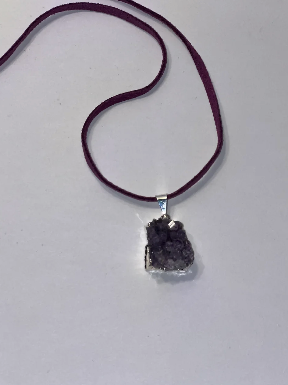 AMETHYST CLUSTER NECKALCE