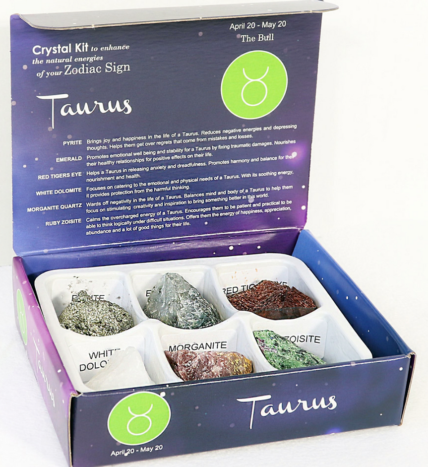 TAURUS ZODIAC CRYSTAL SET