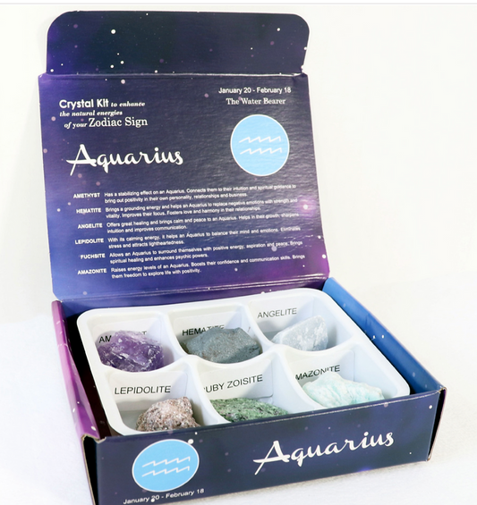 AQUARIUS ZODIAC CRYSTAL SET