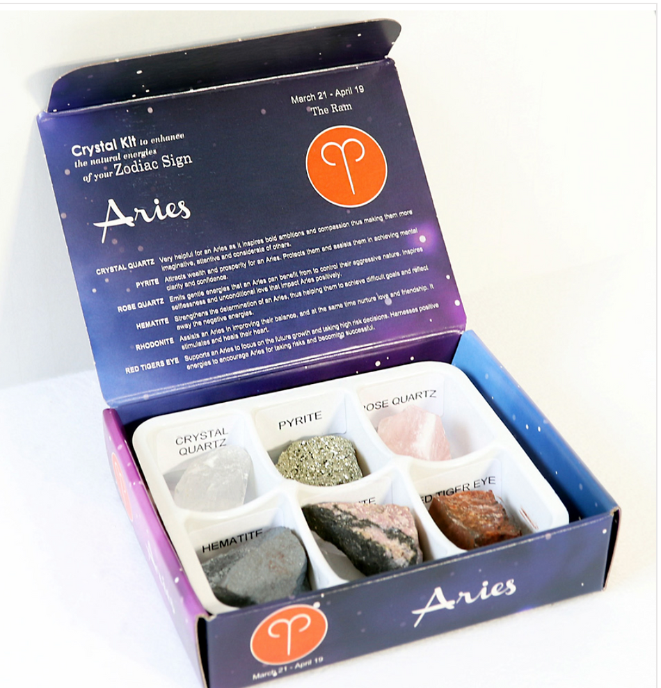 ARIES ZODIAC CRYSTAL SET
