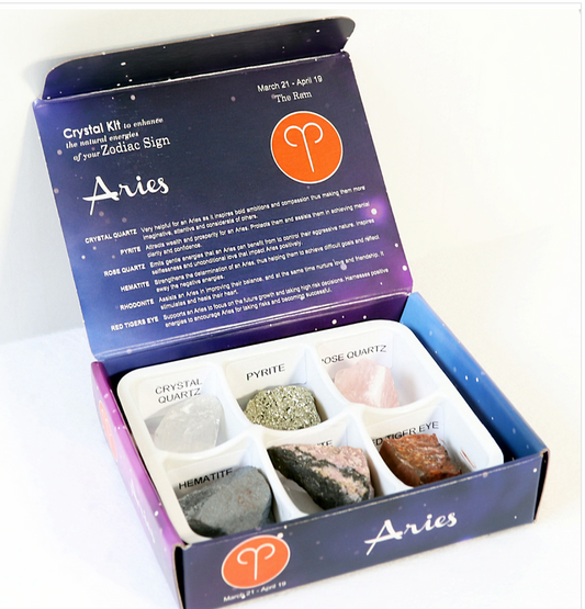 ARIES ZODIAC CRYSTAL SET