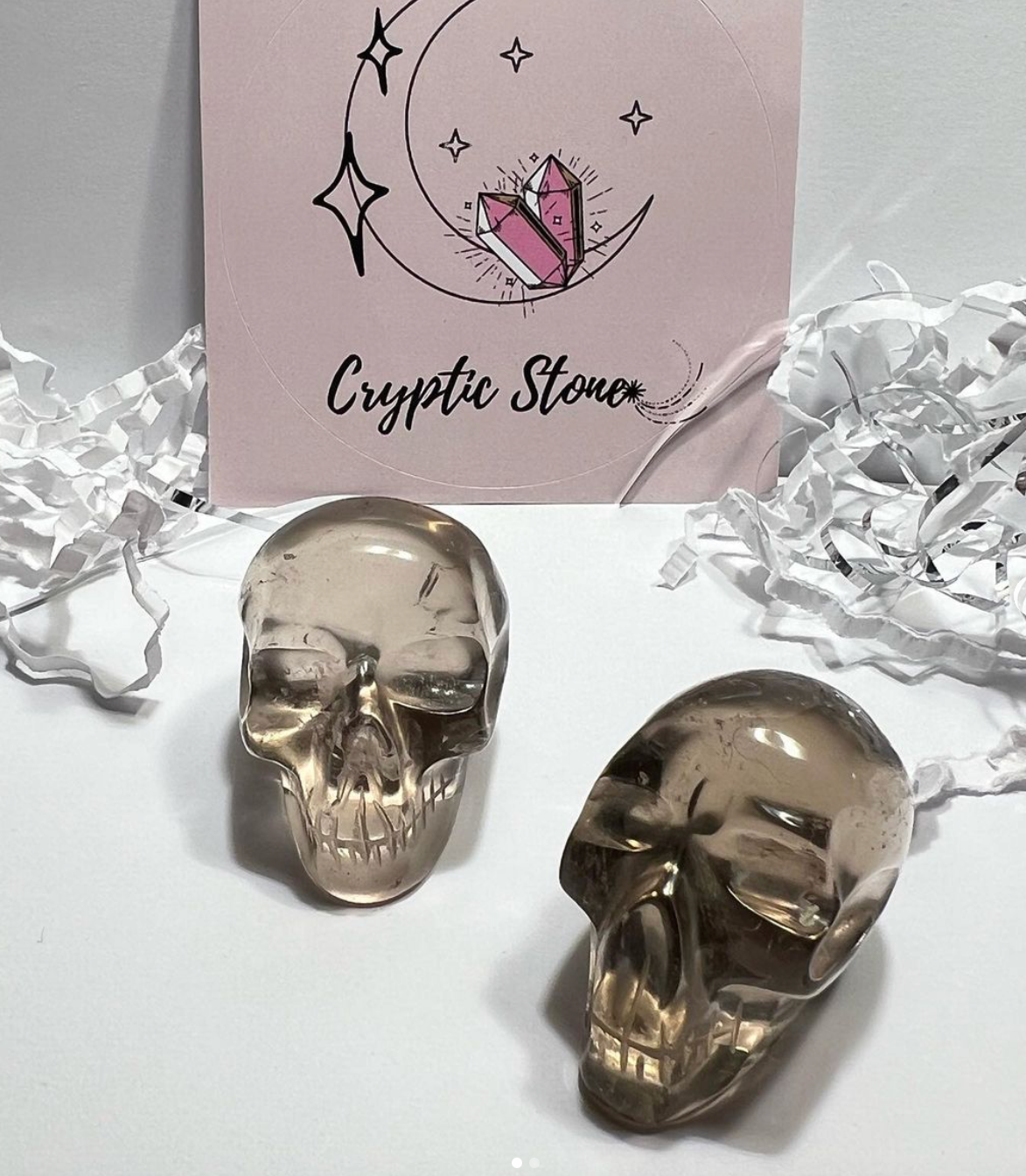 SMOKY QUARTZ MINI SKULLS