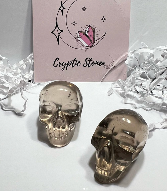 SMOKY QUARTZ MINI SKULLS