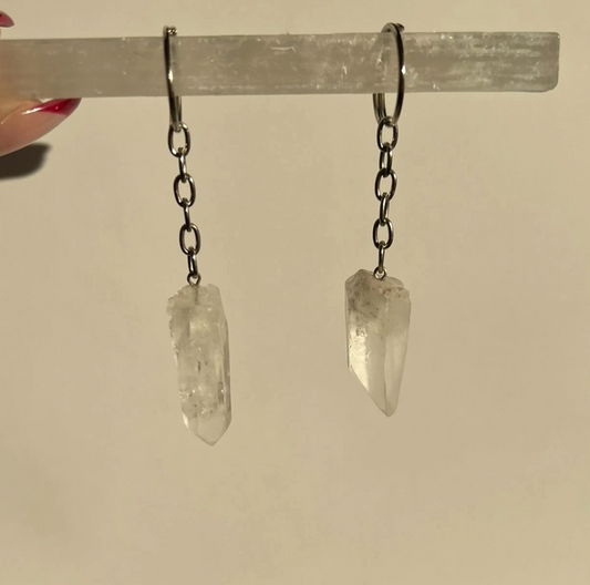 CLEAR QUARTZ KEYCHAINS