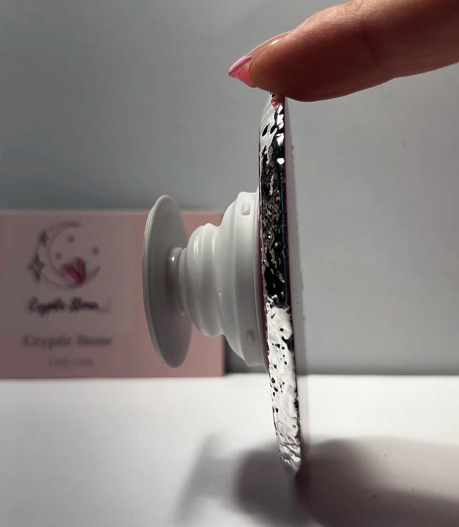 Silver Plated Pink Agate Pposocket
