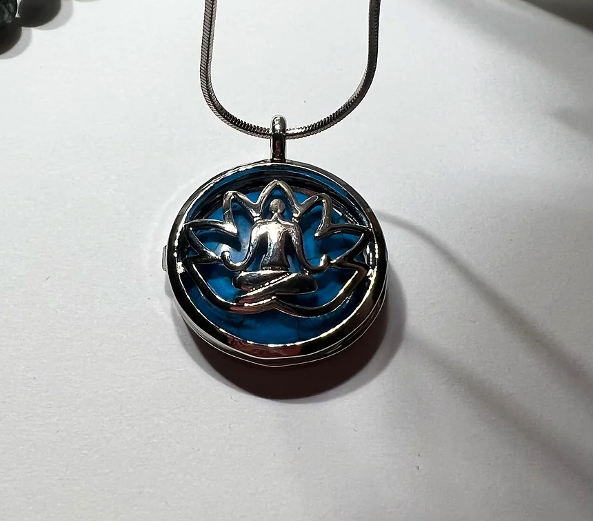 TURQUOISE LOTUS CHARM