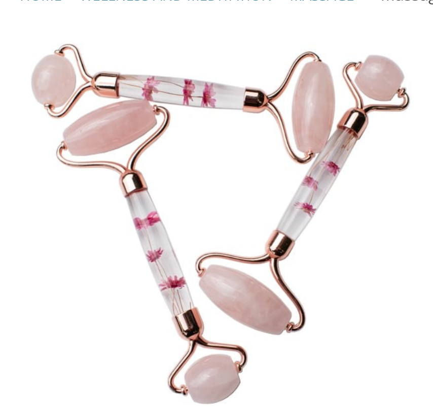 ROSE QUARTZ MASSAGE ROLLERS